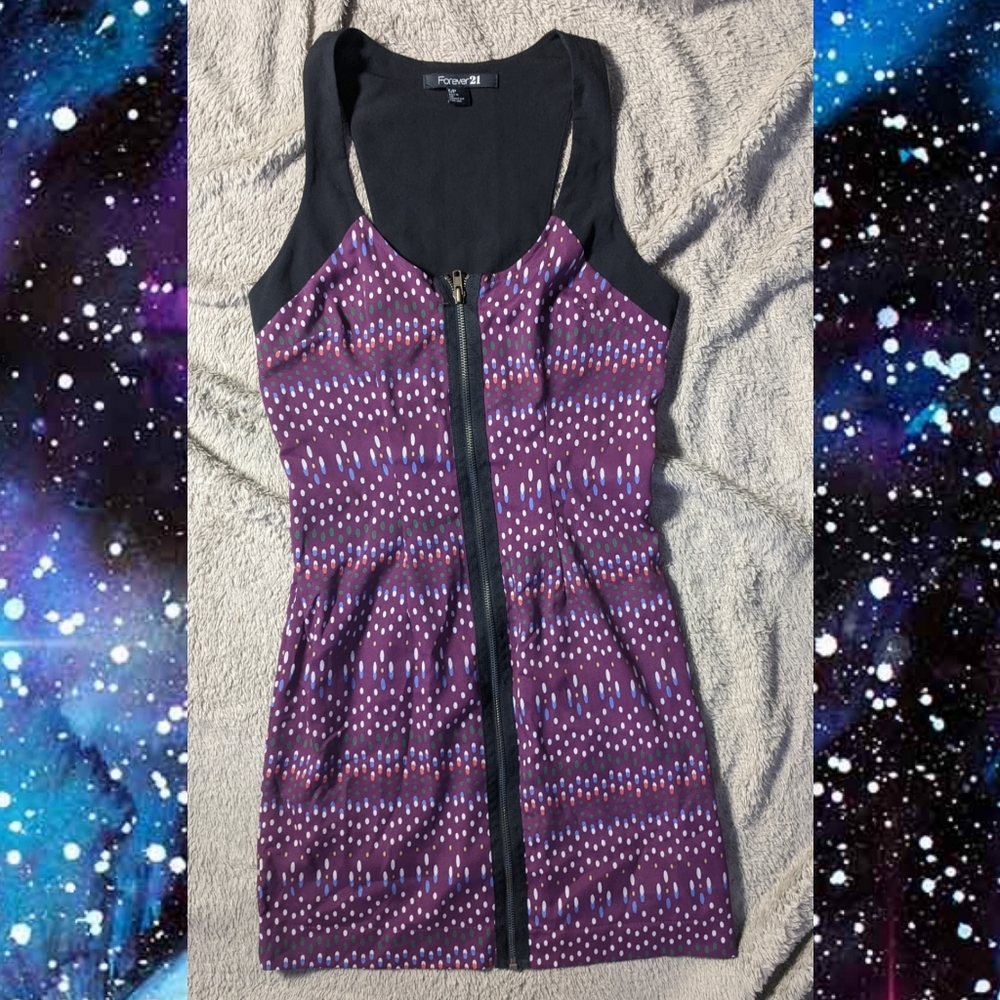 Zip-up mini dress